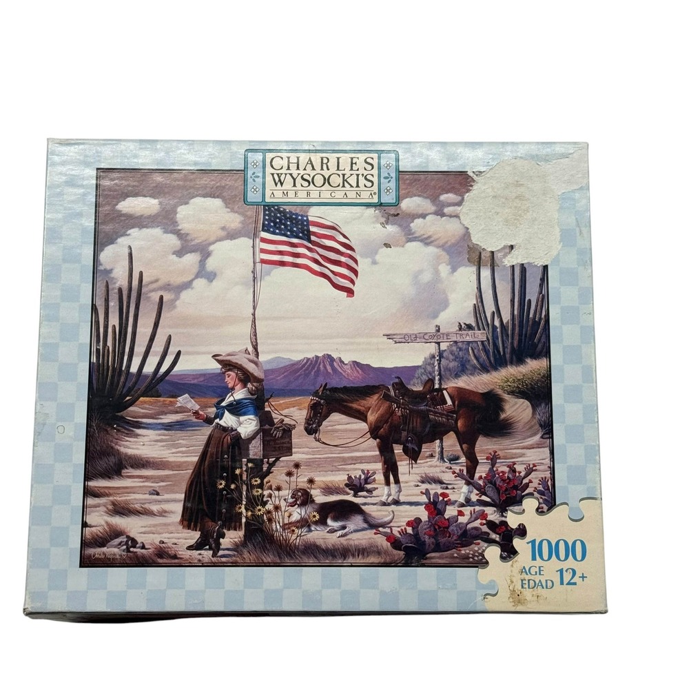 Charles Wysocki Americana Love Letters From‎ Laramie 1000 Pc Puzzle UNCOUNTED